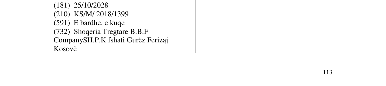 Zëri i markës GOLD COLA në buletin