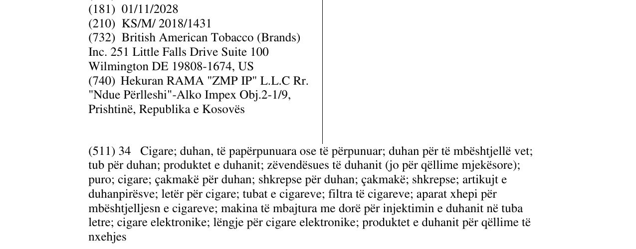 Zëri i markës WILD MINTY në buletin