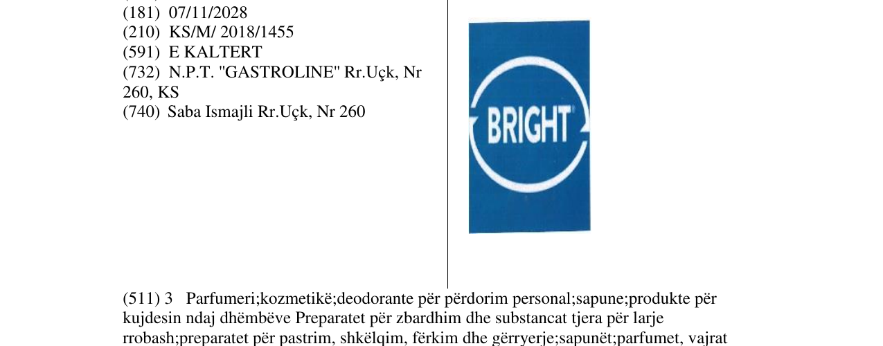 Zëri i markës BRIGHT në buletin