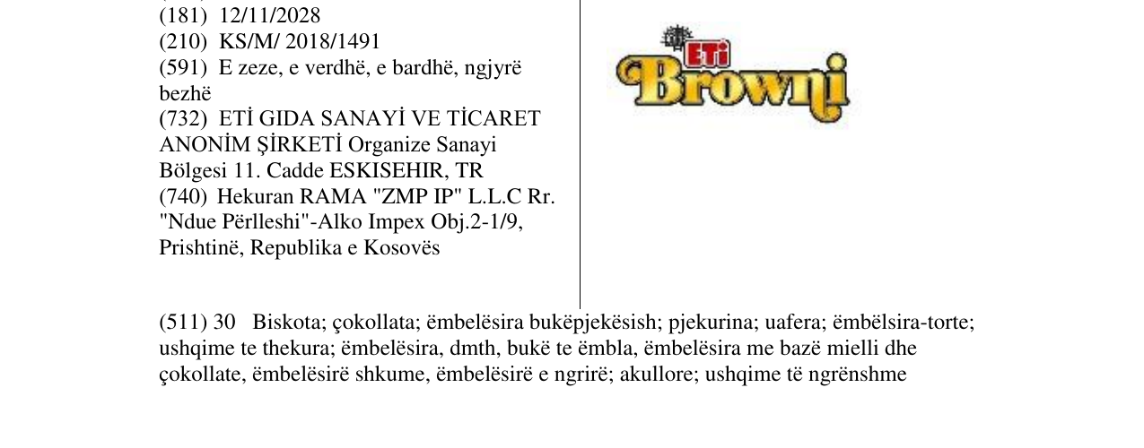 Zëri i markës ETI BROWNI në buletin