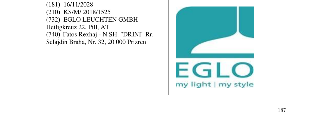 Zëri i markës EGLO në buletin