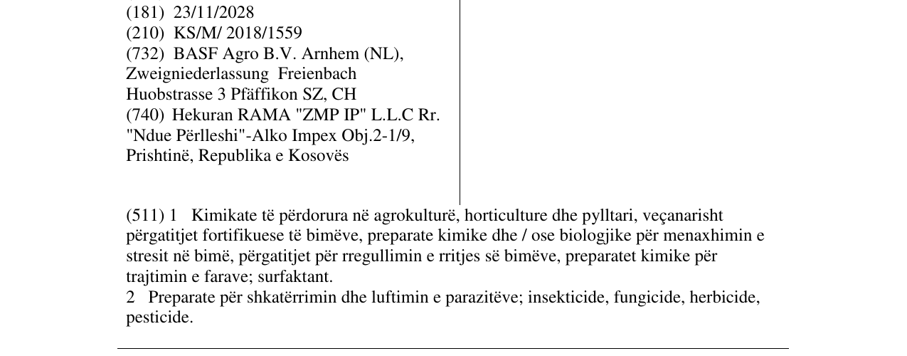 Zëri i markës FABAN në buletin