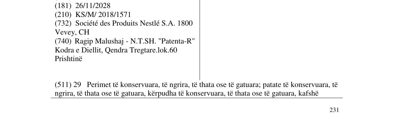 Zëri i markës THOMY në buletin