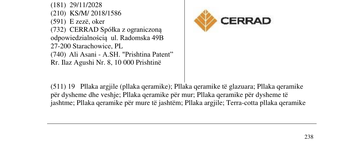 Zëri i markës CERRAD në buletin