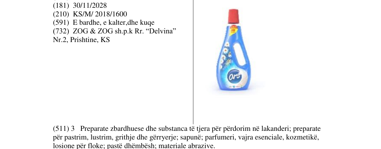 Zëri i markës Markë figurative në buletin