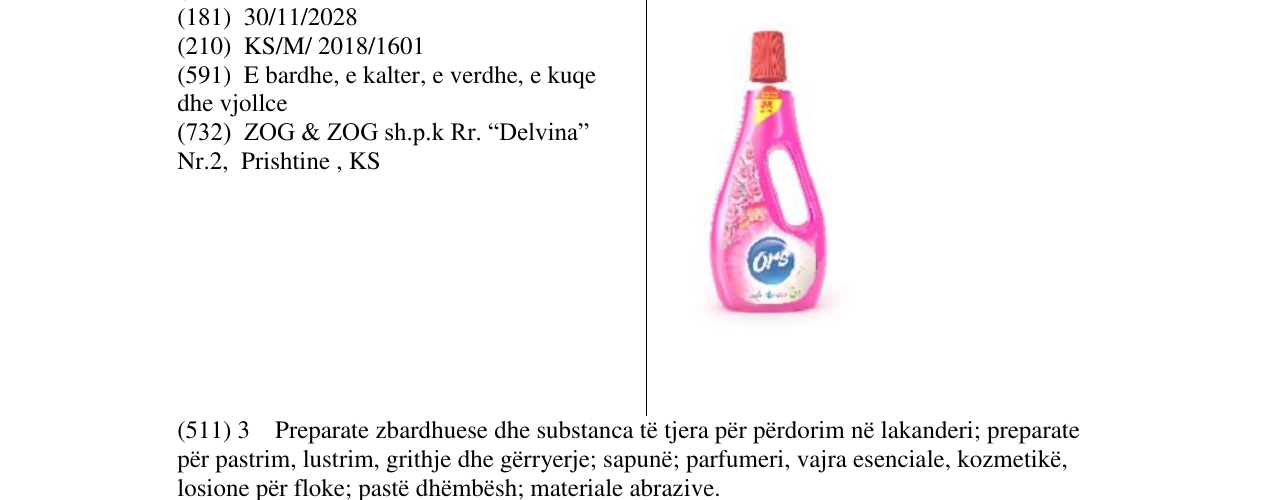 Zëri i markës Markë figurative në buletin
