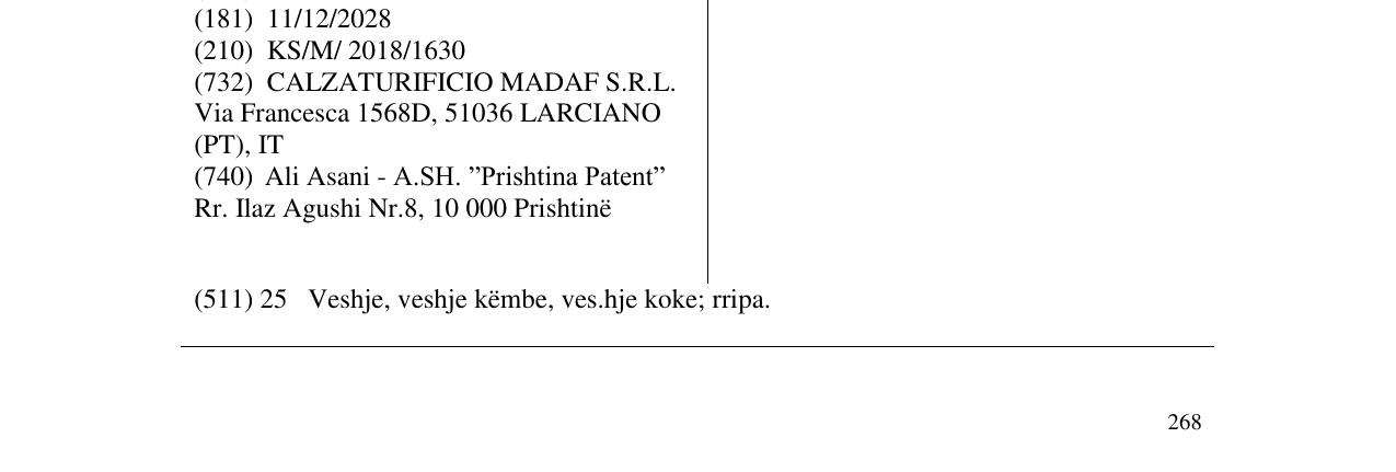 Zëri i markës MARIO FAGNI në buletin
