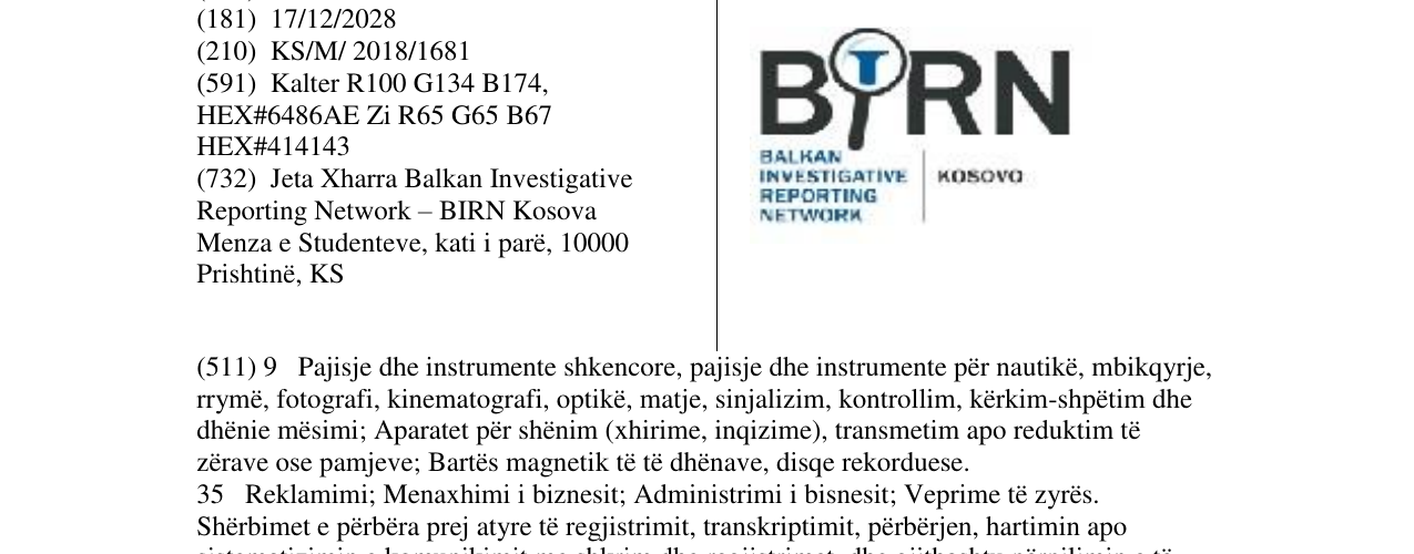 Zëri i markës BIRN në buletin