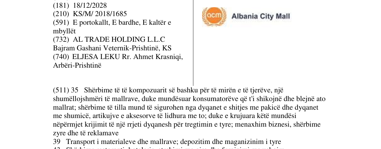 Zëri i markës Markë figurative në buletin