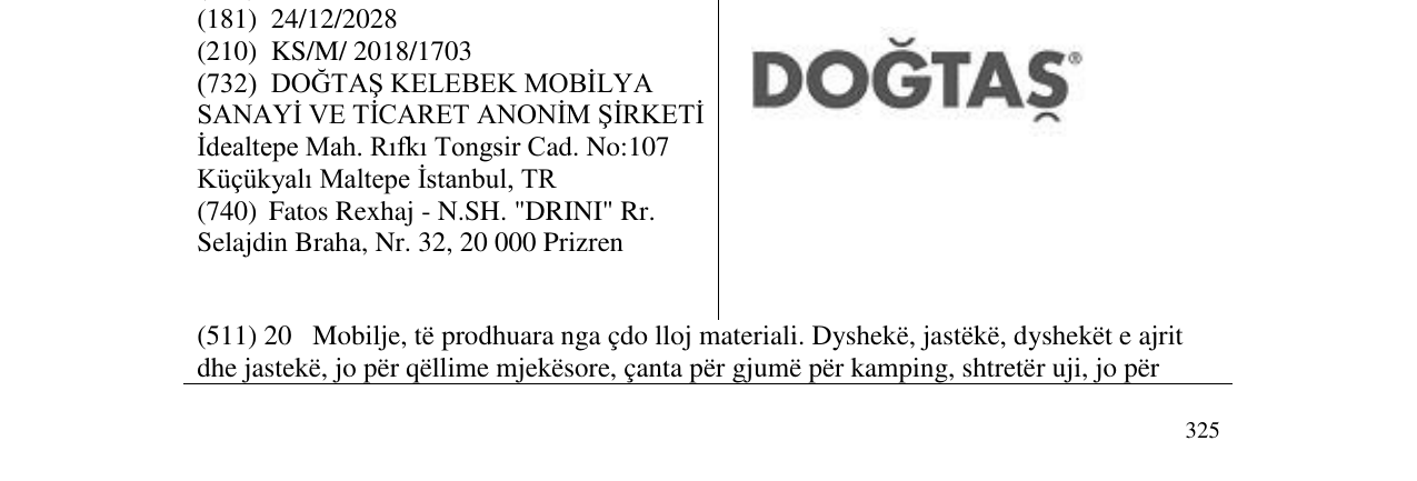 Zëri i markës DOGTAS në buletin