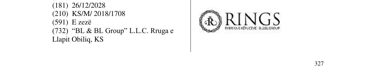 Zëri i markës RINGS në buletin