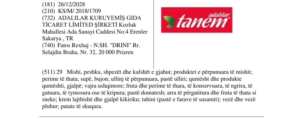Zëri i markës tanem adalilar në buletin