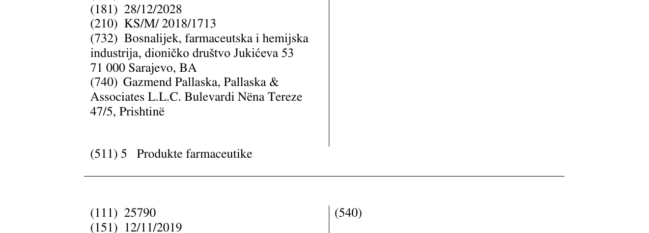 Zëri i markës LYSODERM në buletin
