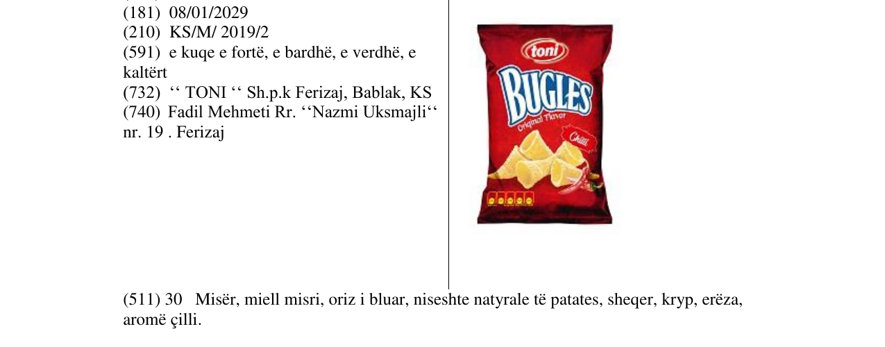 Zëri i markës Markë figurative në buletin