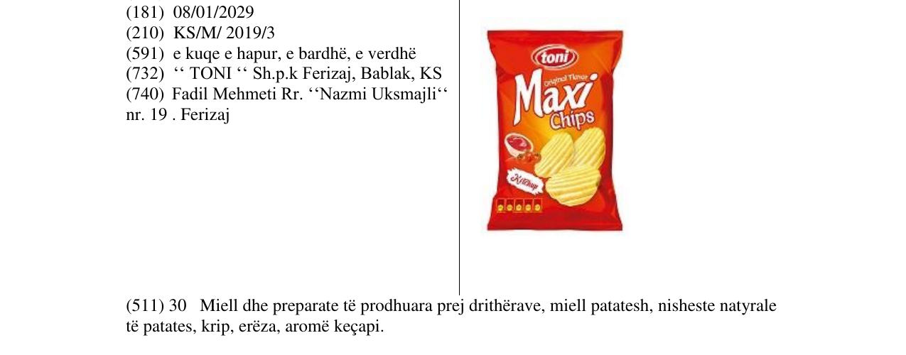 Zëri i markës Markë figurative në buletin