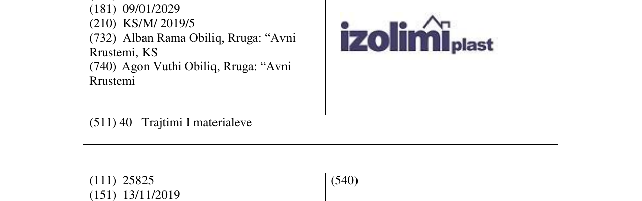 Zëri i markës Markë figurative në buletin