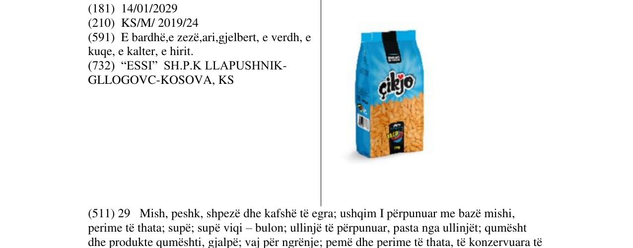 Zëri i markës Markë figurative në buletin