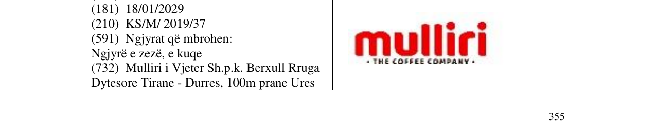 Zëri i markës Markë figurative në buletin