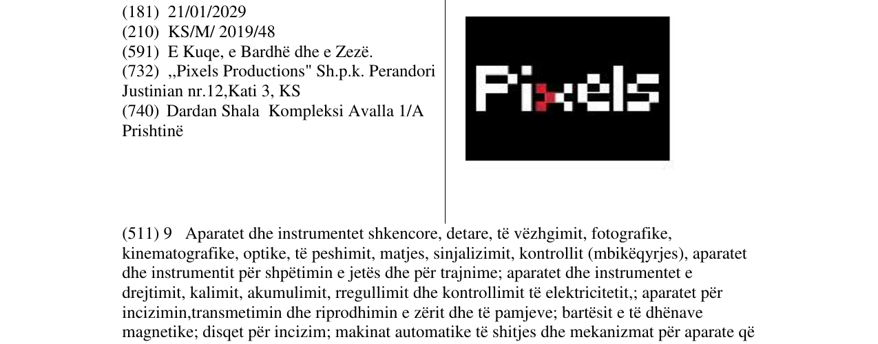 Zëri i markës Markë figurative në buletin