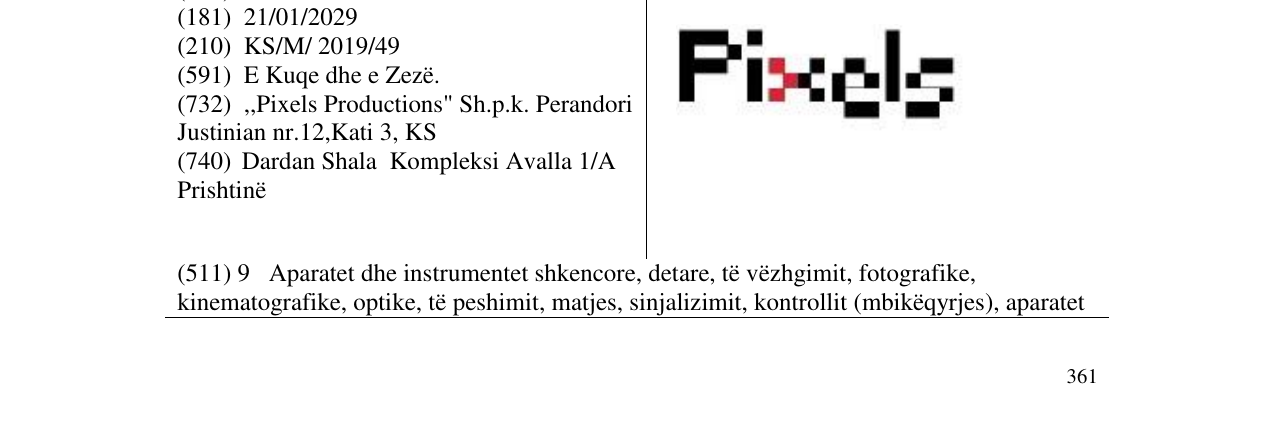 Zëri i markës Markë figurative në buletin