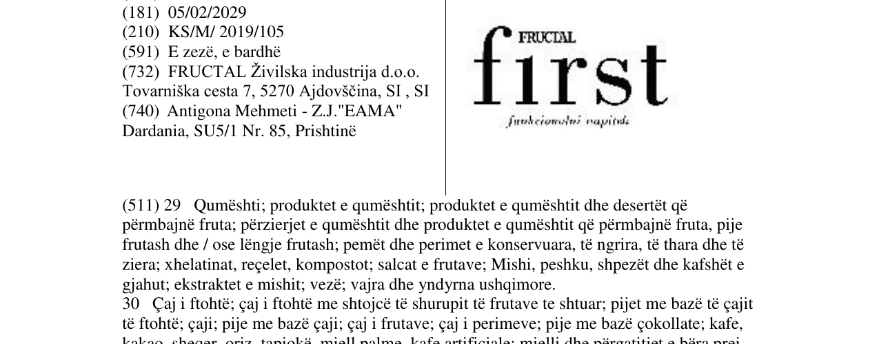 Zëri i markës first në buletin