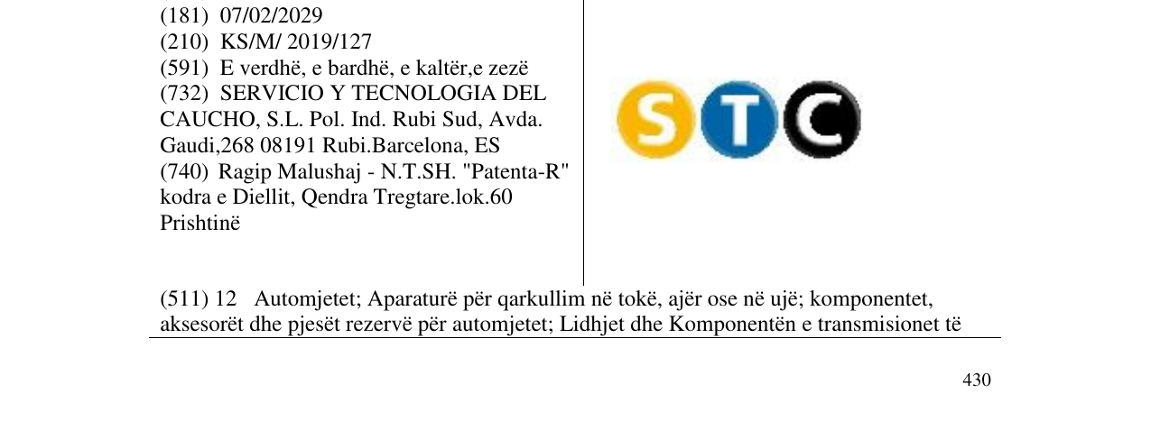 Zëri i markës STC në buletin