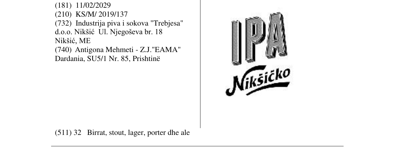 Zëri i markës Markë figurative në buletin