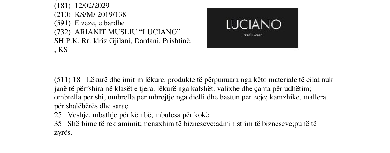 Zëri i markës Markë figurative në buletin