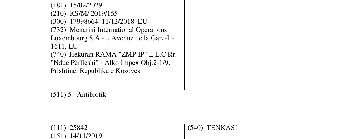 Zëri i markës VABOREM në buletin