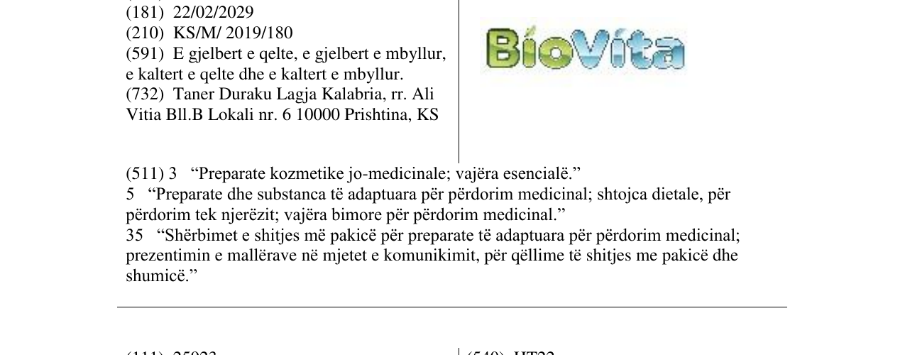 Zëri i markës BioVita në buletin