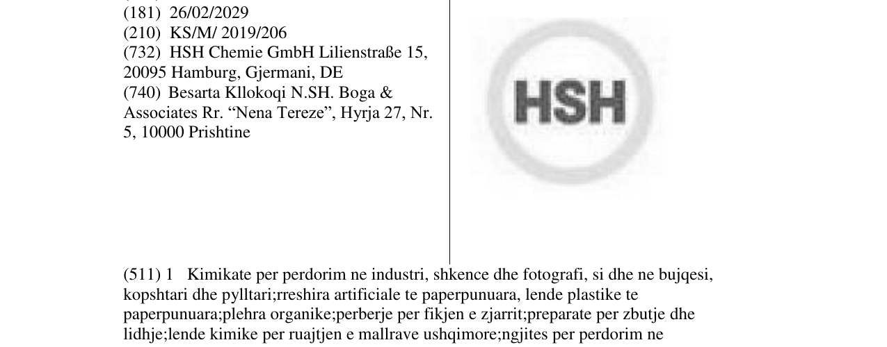 Zëri i markës HSH në buletin