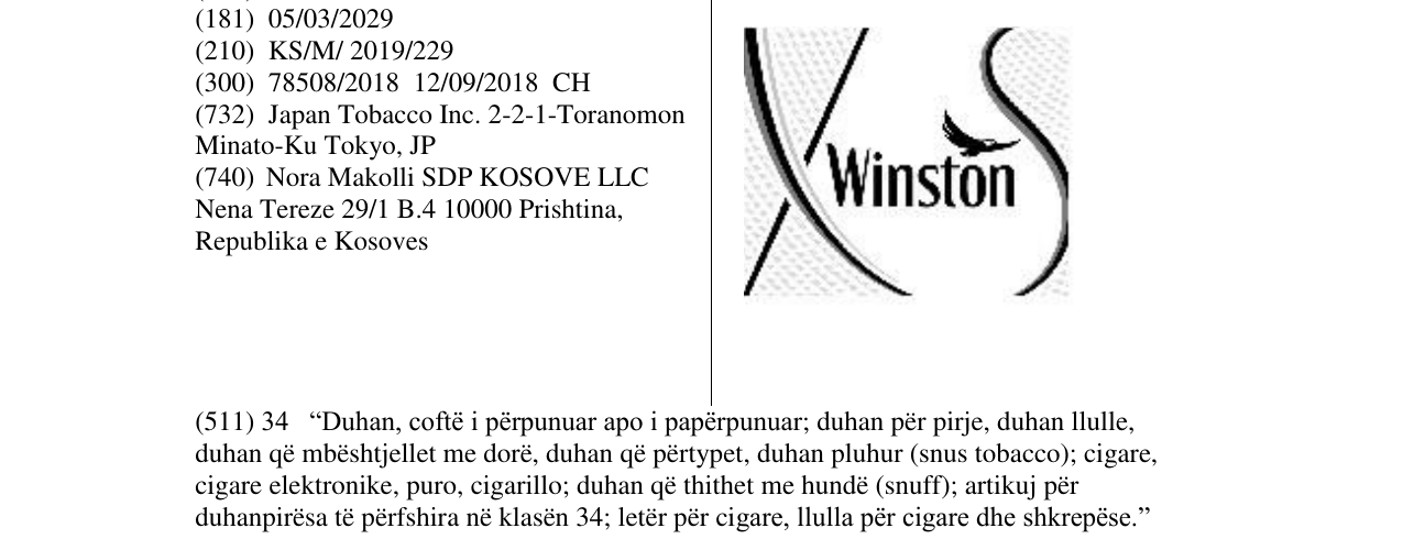 Zëri i markës Winston në buletin