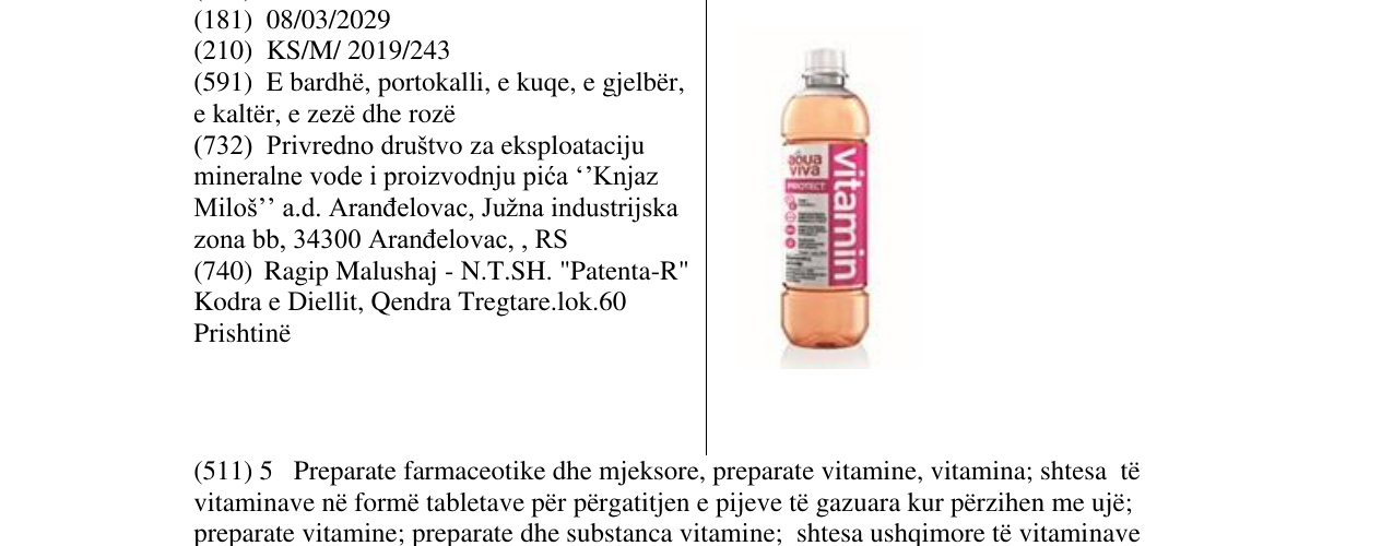 Zëri i markës vitamin në buletin