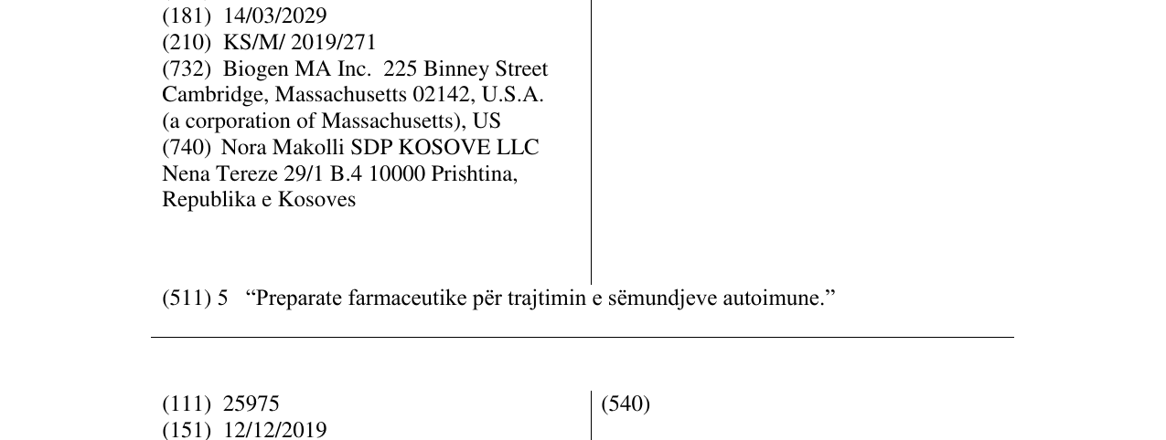 Zëri i markës IMRALDI në buletin