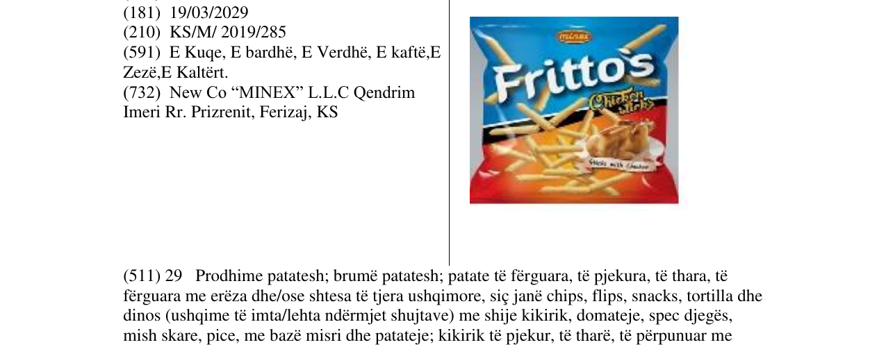 Zëri i markës MINEX në buletin