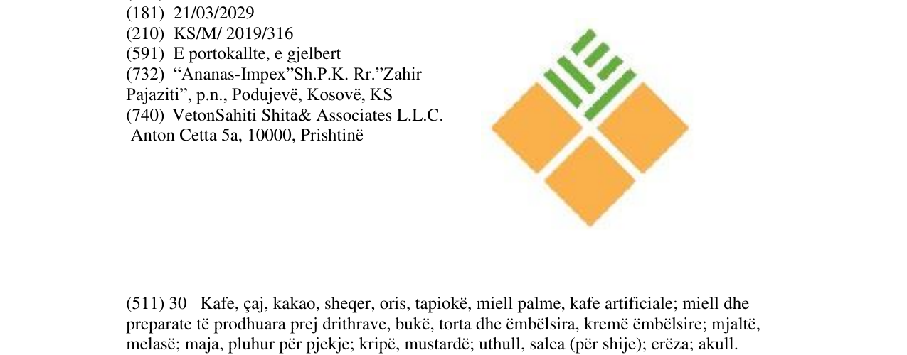Zëri i markës Markë figurative në buletin