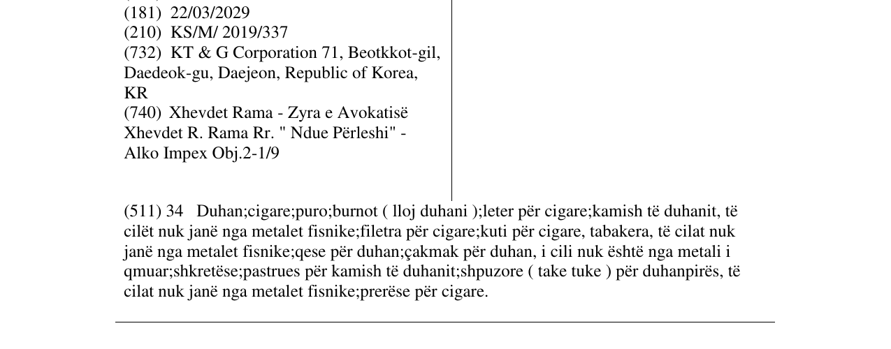 Zëri i markës TIMELESS TIME në buletin