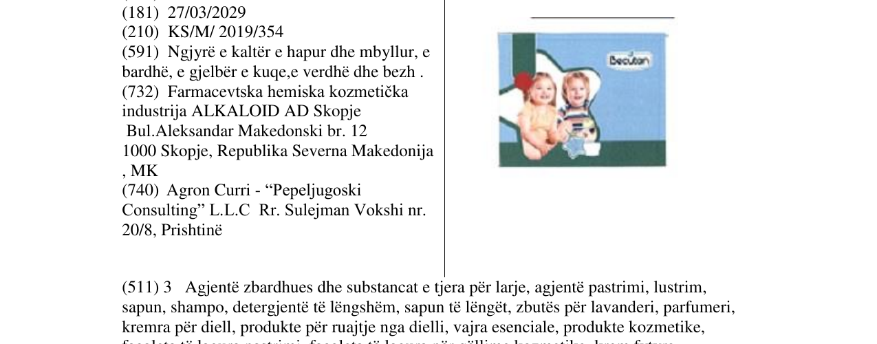 Zëri i markës Becutan në buletin