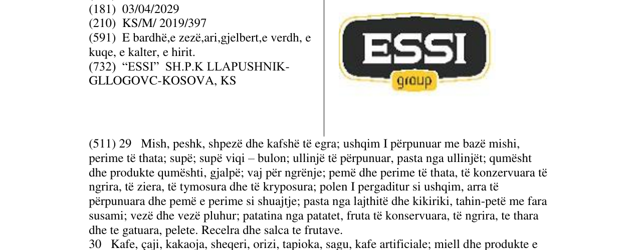 Zëri i markës ESSI group në buletin