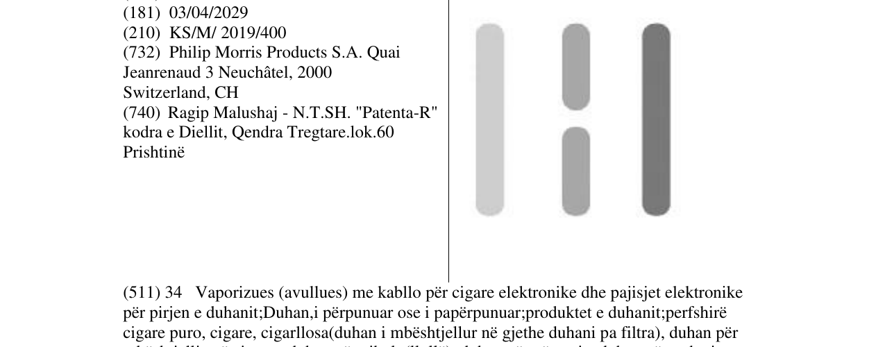 Zëri i markës Markë figurative në buletin