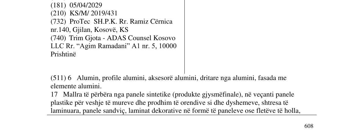 Zëri i markës PROTEC në buletin