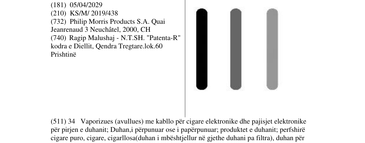 Zëri i markës Markë figurative në buletin