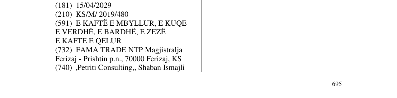 Zëri i markës Napolitano në buletin