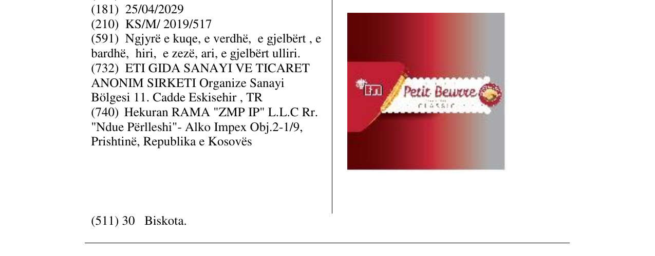 Zëri i markës Markë figurative në buletin