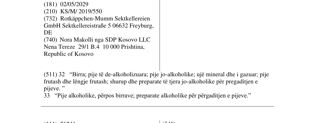Zëri i markës Rotkäppchen në buletin