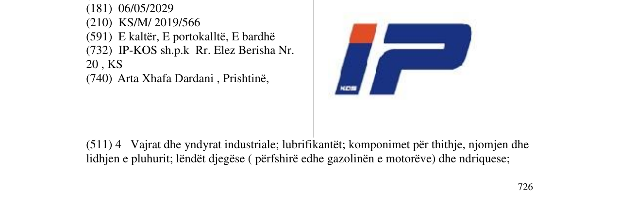 Zëri i markës IP në buletin
