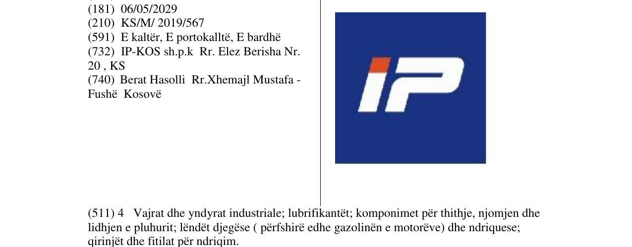 Zëri i markës IP në buletin