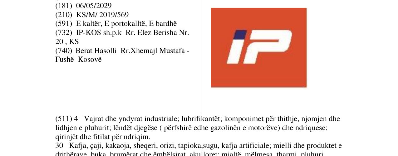 Zëri i markës IP në buletin