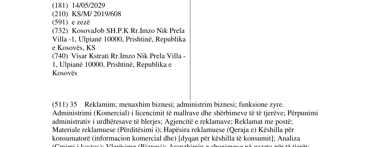 Zëri i markës KOSOVAJOBS në buletin