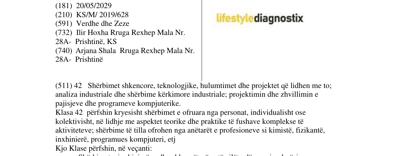 Zëri i markës Lifestylediagnostix në buletin